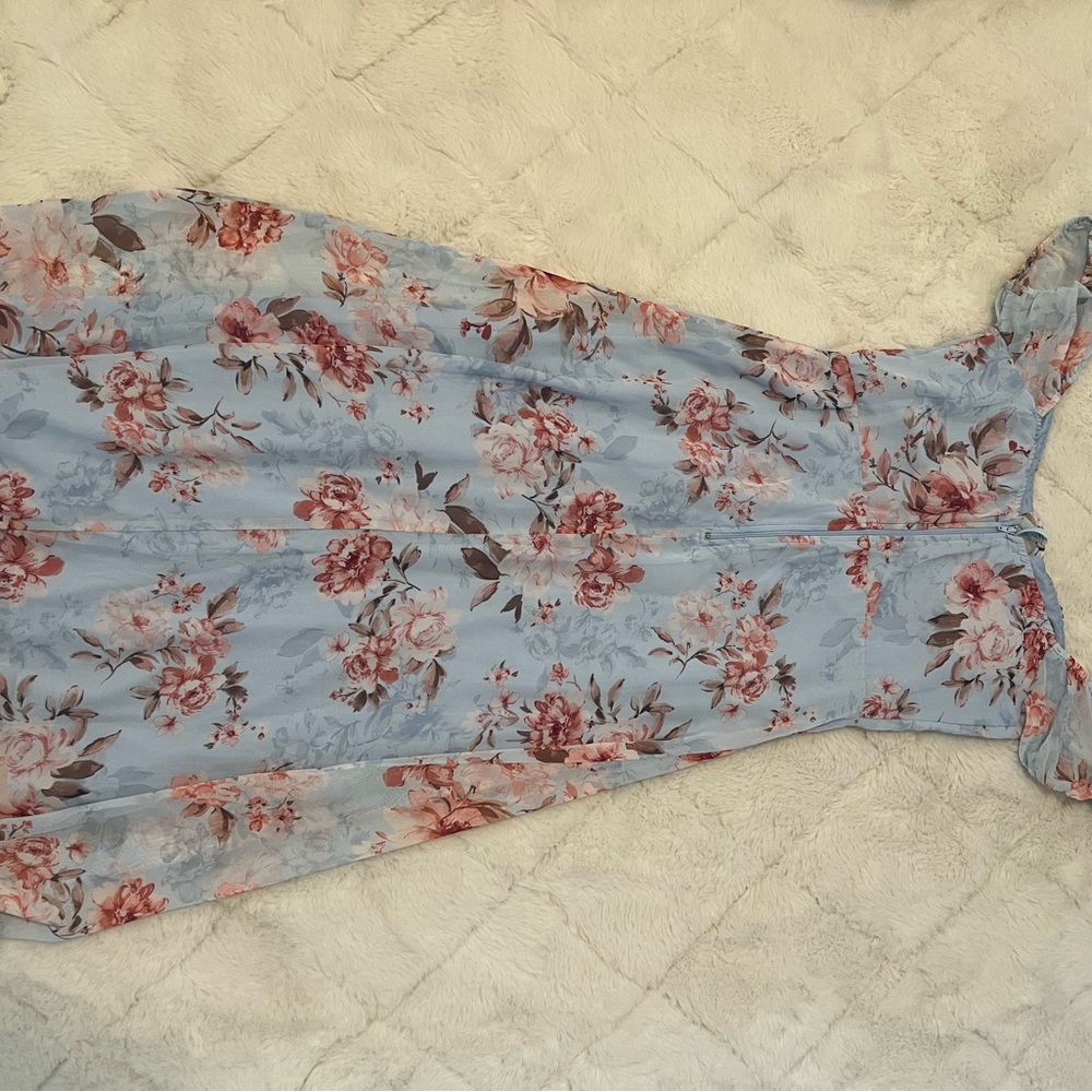 Windsor Floral Maxi Dress in Blue and Pink